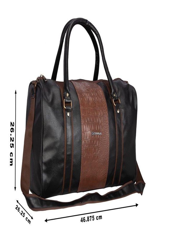 COSMUS Cabin size Duffle bag - Cosmus Sailor PU 30 Litre Stylish duffle bag (BLACK) - Image 3
